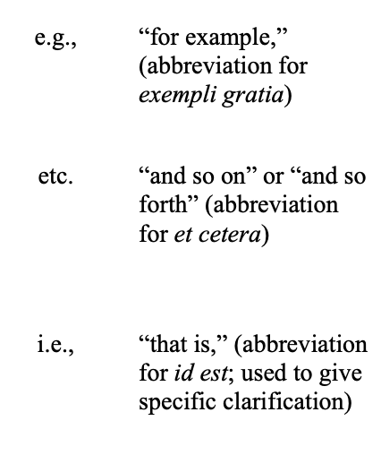 an image with a list of 3 latin abbreviations